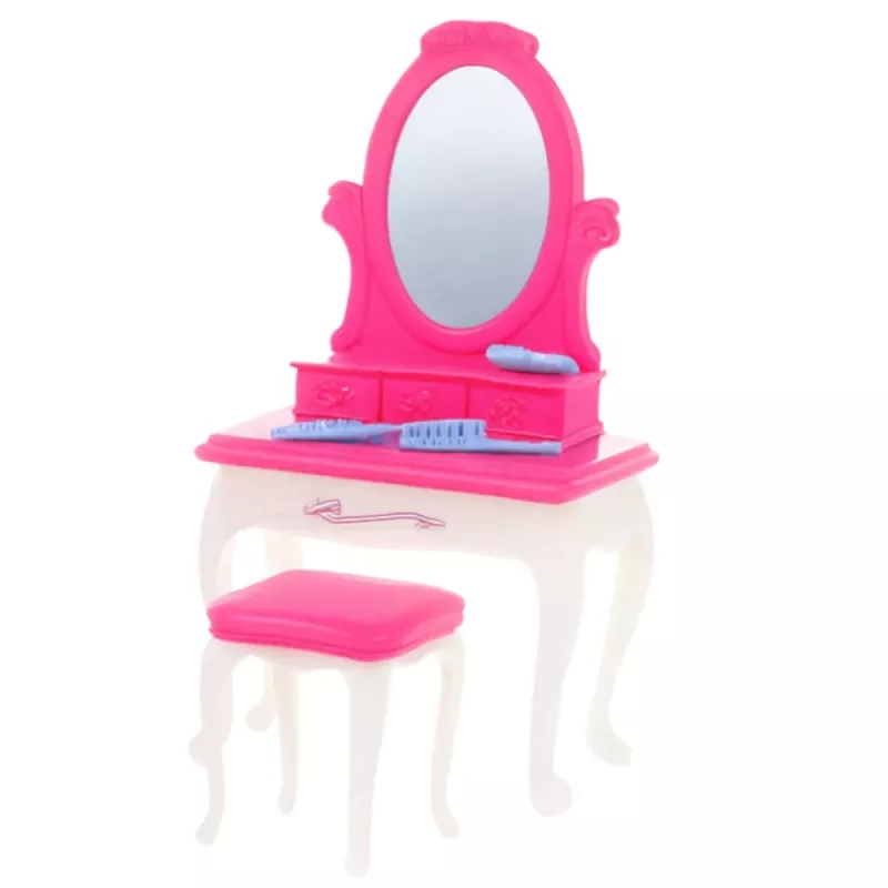 LEAN TOYS Doll's Bedroom Set Dressing Table Chair Bed