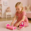 LEAN TOYS Doll's Bedroom Set Dressing Table Chair Bed