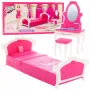 LEAN TOYS Doll's Bedroom Set Dressing Table Chair Bed