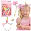 LEAN TOYS Unicorn Headband su pynute ir pasteline kasete