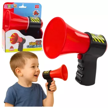 LEAN TOYS Interaktyvus gaisrininko megafonas su garso efektais vaikams