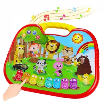 LEAN TOYS Interactive Educational Board Animal World Instruments Piano