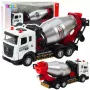 LEAN TOYS Betono maišyklė statybinė mašina su metaline kabina, besisukančiu būgnu, šviesomis ir garsais