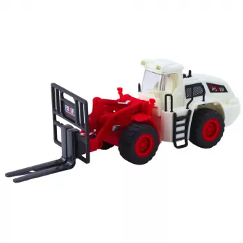 LEAN TOYS Šakinis krautuvas su metalinėmis šakėmis, reguliuojamais žibintais ir garsais