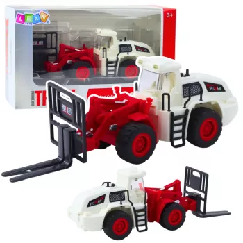 LEAN TOYS Šakinis krautuvas su metalinėmis šakėmis, reguliuojamais žibintais ir garsais