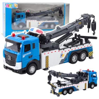 LEAN TOYS Vehicle Boom Truck Tow Truck Metal Cabin Lights Sounds