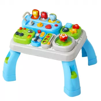 LEAN TOYS Interaktyvus mokomasis stalelis mažyliams su garso moduliais