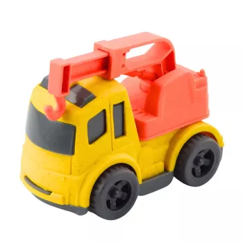 LEAN TOYS Statybinės mašinos: betono maišyklė, sunkvežimis su kablys, savivartis, BIOPlastikas