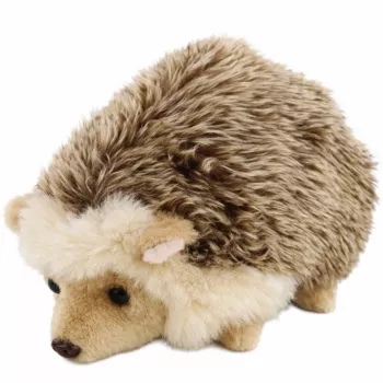 LEAN TOYS Minkštas žaislas ežiukas, rudas, 16 cm