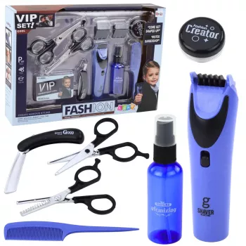 LEAN TOYS Little Barber's Set Hairdresser Clipper Scissors Accessories 10 pcs.