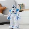 LEAN TOYS nuotoliniu valdymu mokomasis robotas RC kalbantis šokantis su šviesomis ir garsais mėlynas