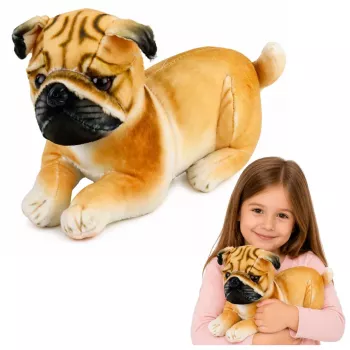 LEAN TOYS Minkštas mopsas šuo 25 cm