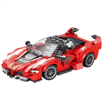 LEAN TOYS Konstruktorius FXX-K Lenktyninis Automobilis Raudonas 360 dalių