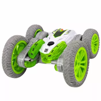 LEAN TOYS RC Triukų Automobilis su Šviesomis, Dūmų Efektu, Driftu 360° Žalia