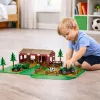 LEAN TOYS Ūkio rinkinys su ūkio namu, traktoriais ir gyvūnais, 102 dalių