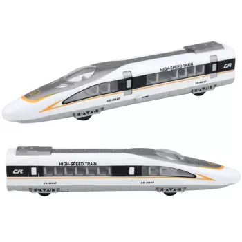 LEAN TOYS High Speed Express Train su atsidarančiomis durimis, varikliu, šviesomis ir garsu