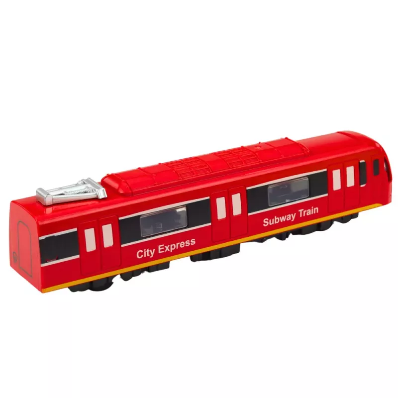 LEAN TOYS Metro Train City Express Opening Doors Lights Sounds Red