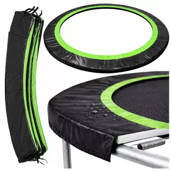 Tramplino spyruoklių apsauginis paminkštinimas „Lean“ juodas 244-252 cm (8 pėdos)