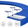 Lean apsauginis batuto spyruoklių dangtelis mėlynas 244-252 cm 8 ft