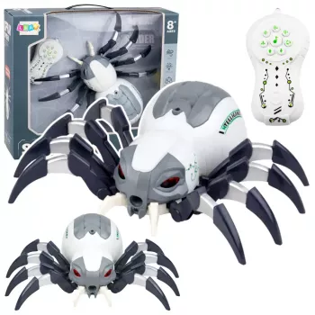 LEAN TOYS RC nuotolinio valdymo voras robotas su dūmų efektu, šviesomis ir garsais