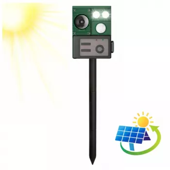 LEAN Solar Animal Repeller su judesio davikliu, ultragarsu ir LED diodais