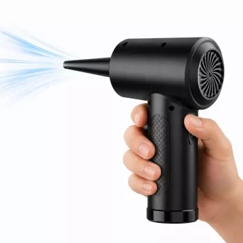 LEAN Electric Dust Blower Compressor Brush Head Set – 2-in-1 nešiojamas dulkių siurblys ir pūstuvas