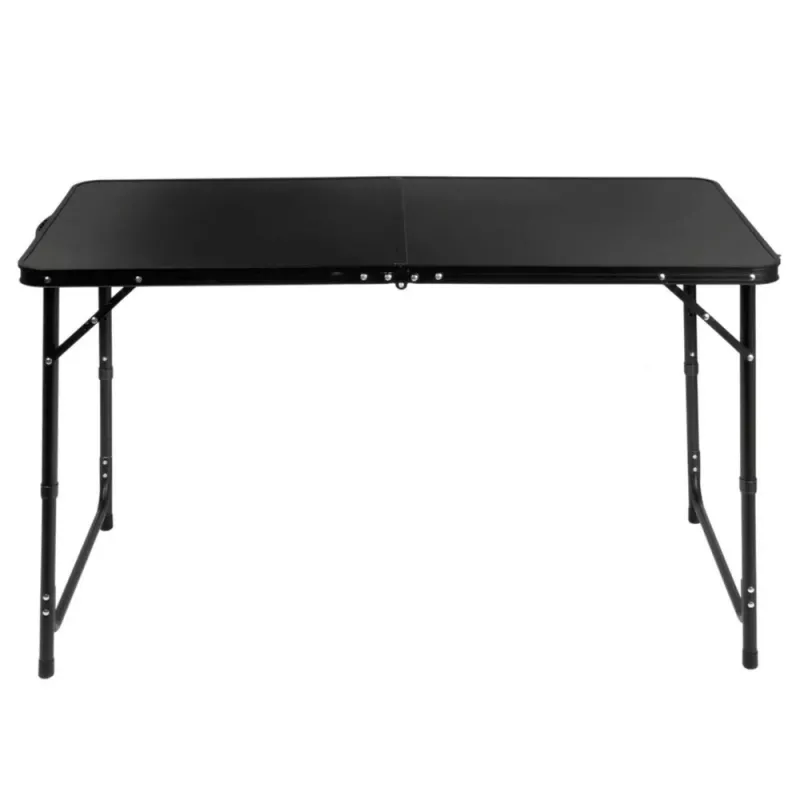 LEAN Camping Furniture Set Folding Table 4 Stools Black Suitcase