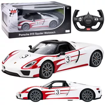 RASTAR Porsche 918 Spyder Performance nuotoliniu valdymu valdomas automobilis baltas 1:14