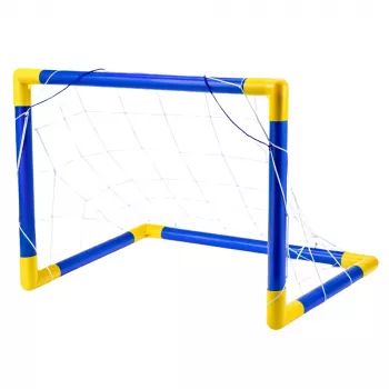 LEAN TOYS Sportinis rinkinys futbolui: vartai, kamuolys, pompa 62x40cm