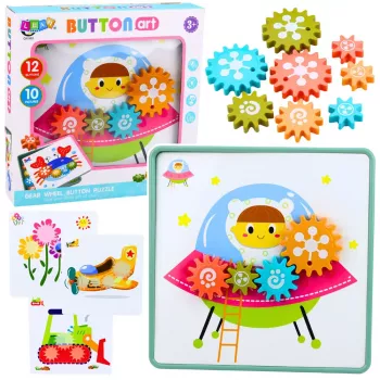 LEAN TOYS Creative Geometric Puzzle Mosaic Gears Puzzle 25 pcs.