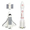 LEAN TOYS Kosmoso rinkinys Kosmonautai Paleidimo bokštas Raketa Space Shuttle Statybiniai blokeliai 300 vnt.