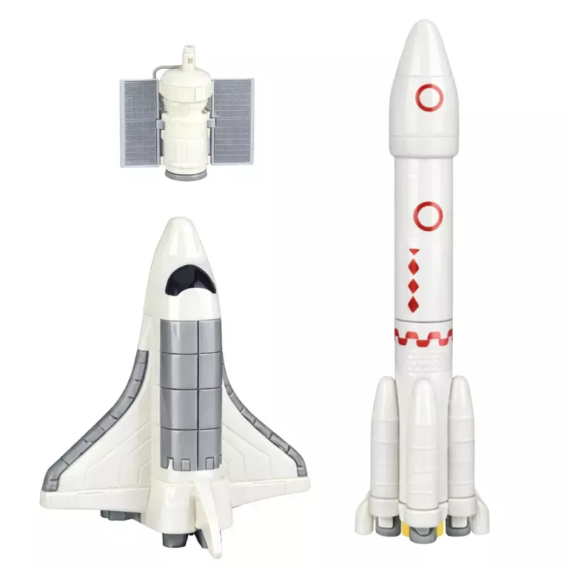 LEAN TOYS Kosmoso rinkinys Kosmonautai Paleidimo bokštas Raketa Space Shuttle Statybiniai blokeliai 300 vnt.