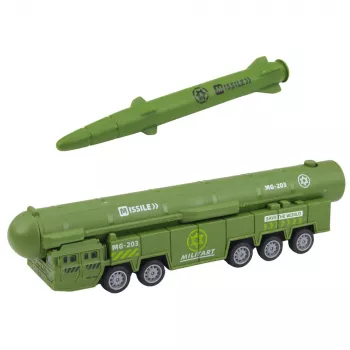 LEAN TOYS Military Set Truck Fighter Jets with Motorized Missile Launcher