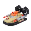 LEAN TOYS Karinis rinkinys: armijos sunkvežimis, tankas, laivas ant oro pagalvės ir kareivėliai