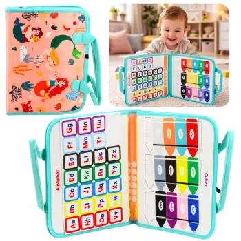 LEAN TOYS Felt Educational Manipulative Sensory Book Mermaid Suitcase