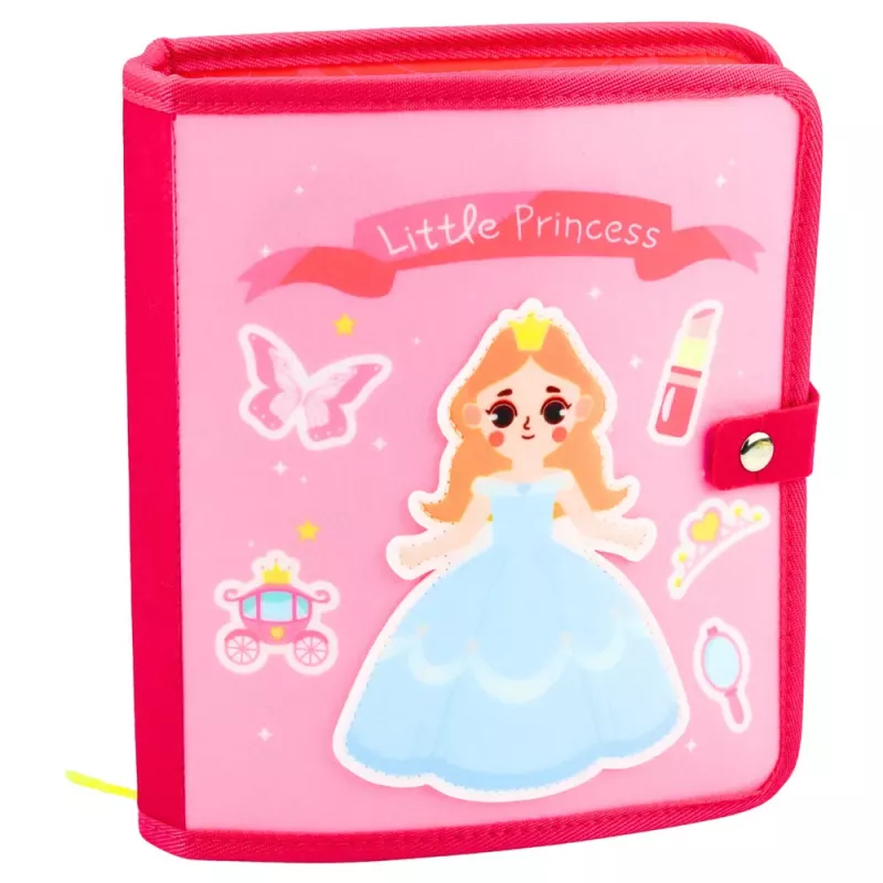 LEAN TOYS 3D Felt Princess Pink Sensorinis Lavinamasis Knygelė