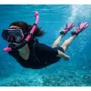 LEAN TOYS plaukiojimo po vandeniu rinkinys su plaukmenimis, akiniais ir vamzdeliu, juoda/rožinė, S/M
