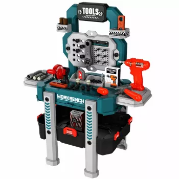 LEAN TOYS DIY Set 2-in-1 Tool Table Suitcase Workshop Screwdriver 78 dalių