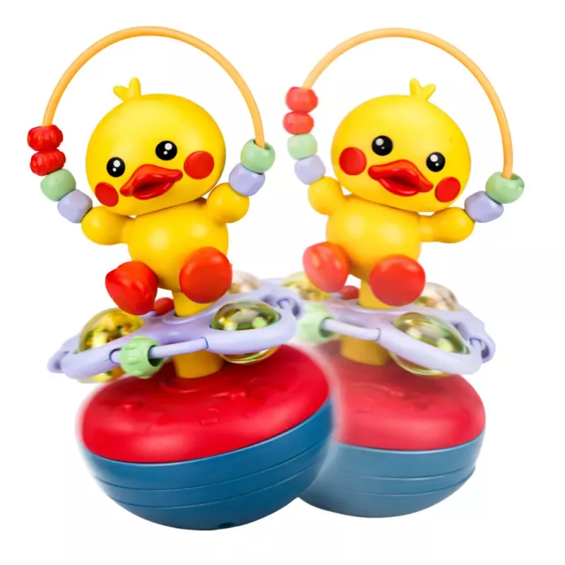 LEAN TOYS Wanka Stand Up Duck Educational Interactive Sounds Rattle Yellow