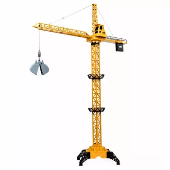 LEAN TOYS nuotolinio valdymo statybinis kranas RC laidinis 360° sukimasis 71 cm