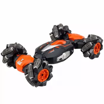 LEAN TOYS RC Car Remote Controlled Drift Acrobatics Twist Orange 1:16