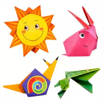 LEAN Origami Kit Spalvotas Popierius su Instrukcijų Knygele 100 Lapų