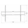 ART AR-95 Fiksuotas TV laikiklis nuo 55 iki 100 colių ekranams, 140 kg talpa, VESA 900x600, 33 mm profilis, juodas