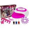 LEAN TOYS Vaikų nagų lakų rinkinys + nagų lempa