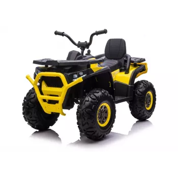 QUAD LOCK Electric Ride On Quad XMX607 for Kids with LED Lights MP3 - Geltonas