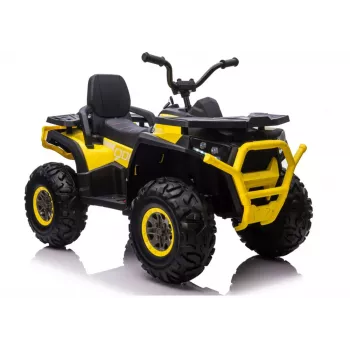 QUAD LOCK Electric Ride On Quad XMX607 for Kids with LED Lights MP3 - Geltonas