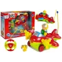 LEAN TOYS Baby R/C Airplane with Remote Control Steering Wheel Red