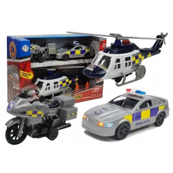 LEAN TOYS Policijos rinkinys su šviesomis ir garsu