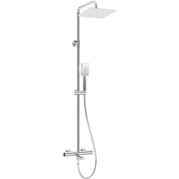 DEANTE Arnika Rain Shower with Thermostatic Bathtub Faucet - Matte Black