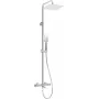 DEANTE Arnika Rain Shower with Thermostatic Bathtub Faucet - Matte Black